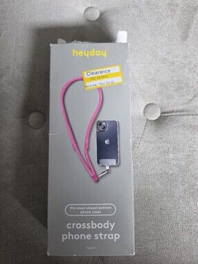 heyday Pink Crossbody Phone Strap with Case Clip